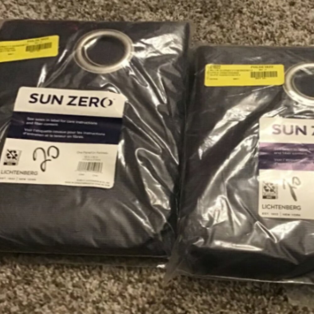 Sun Zero Lichtenberg New York Charcoal 50 x 84, Set of 2